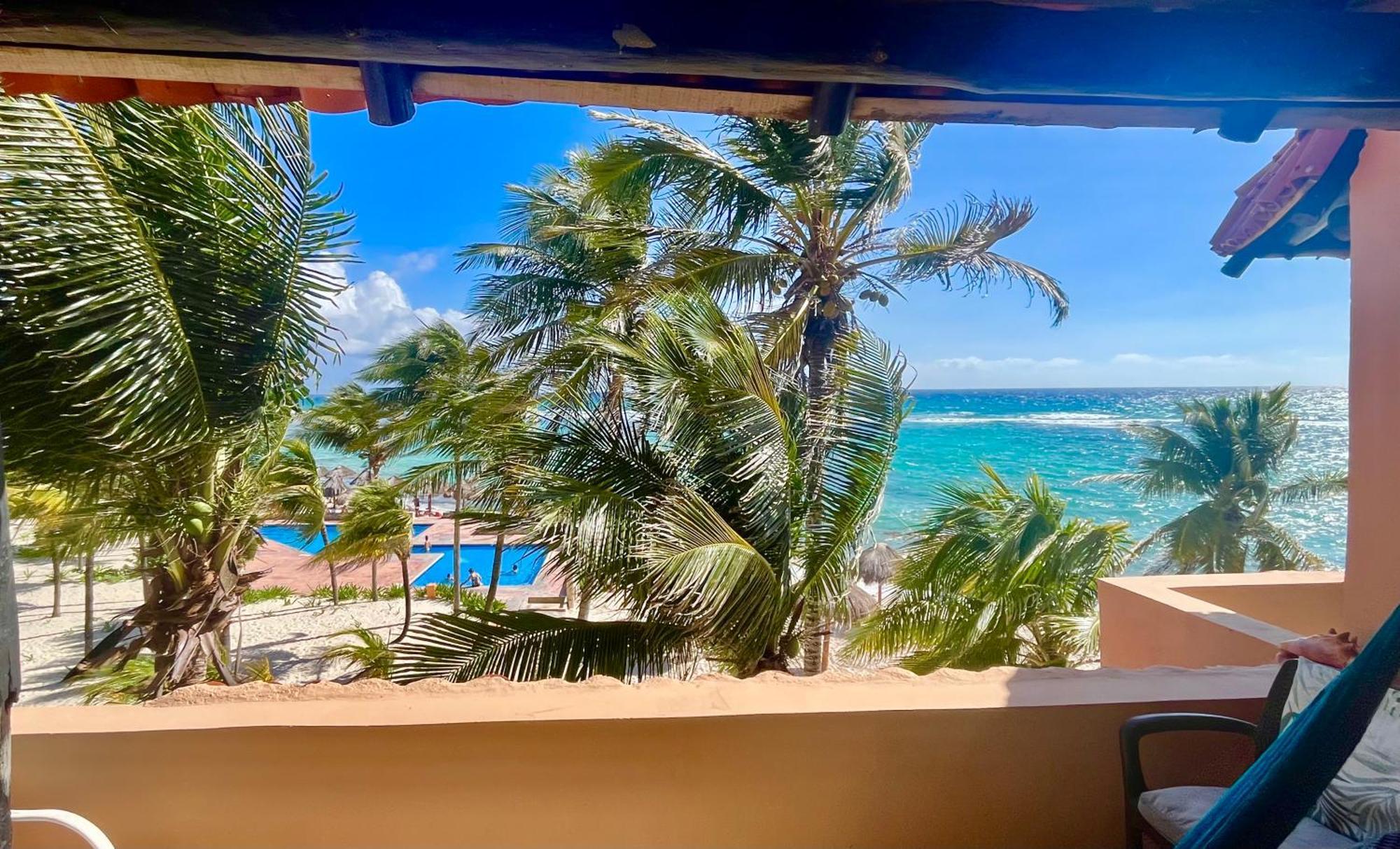 Beachfront Hammock Heaven Akumal Bagian luar foto