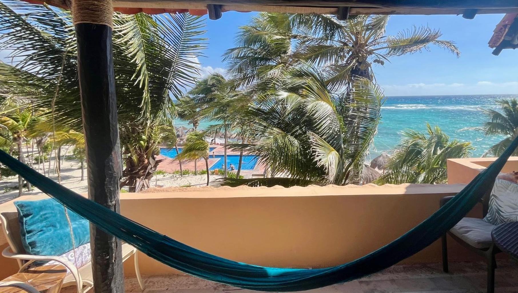 Beachfront Hammock Heaven Akumal Bagian luar foto